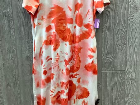 Orange Dress Casual Midi Clothes Mentor, Size M Supply