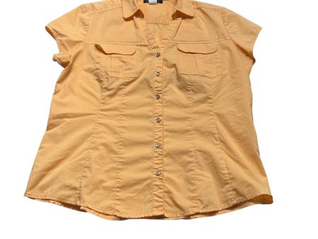 Orange Top Short Sleeve Clothes Mentor, Size L For Sale