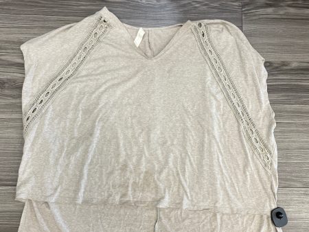 Tan Top Short Sleeve Clothes Mentor, Size L Discount