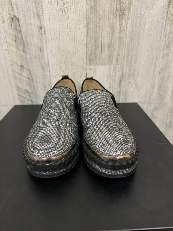 Silver Shoes Flats Clothes Mentor, Size 9 Cheap