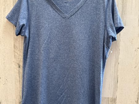 Blue Top Short Sleeve Basic Eddie Bauer, Size L For Cheap