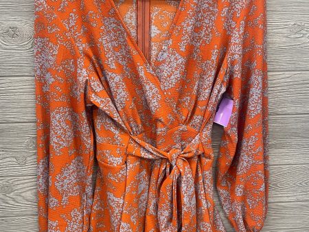 Orange Romper Clothes Mentor, Size L Hot on Sale