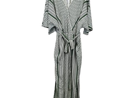 Green & White Jumpsuit Clothes Mentor, Size 3x on Sale