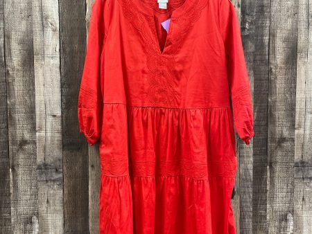 Red Dress Casual Midi Chicos, Size S Online Sale