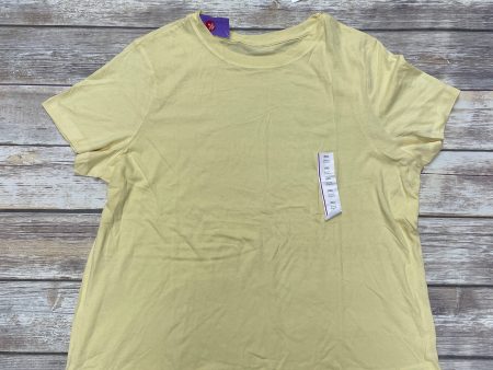 Yellow Top Short Sleeve A New Day, Size Xxl Online Sale