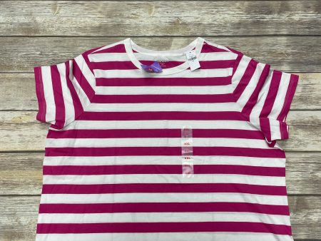 Striped Pattern Top Short Sleeve Old Navy, Size Xxl For Discount