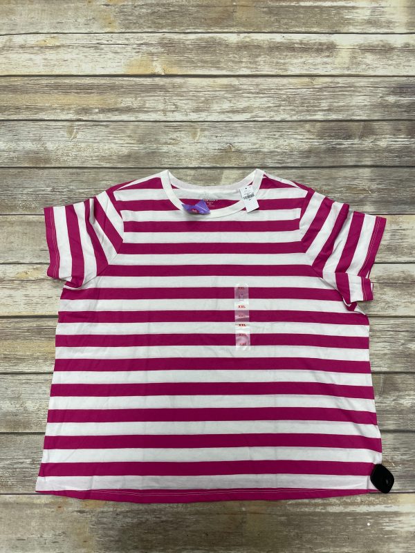 Striped Pattern Top Short Sleeve Old Navy, Size Xxl For Discount