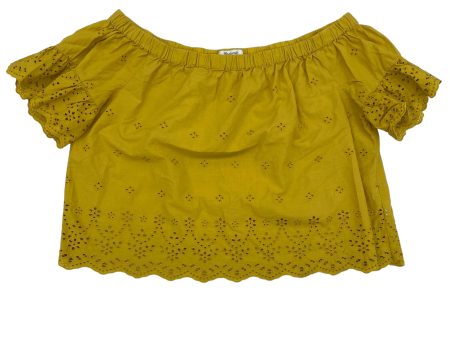 Yellow Top Short Sleeve Madewell, Size L Online