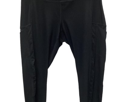 Black Athletic Leggings 90 Degrees By Reflex, Size L For Sale