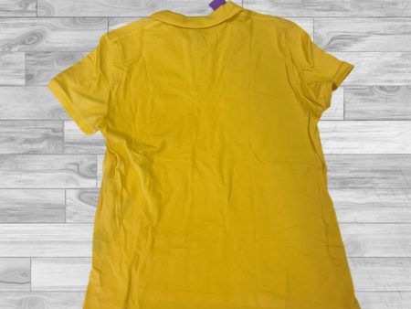 Yellow Top Short Sleeve Ralph Lauren, Size Xl Online now