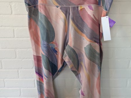 Pink & Yellow Athletic Leggings Athleta, Size 22 For Discount