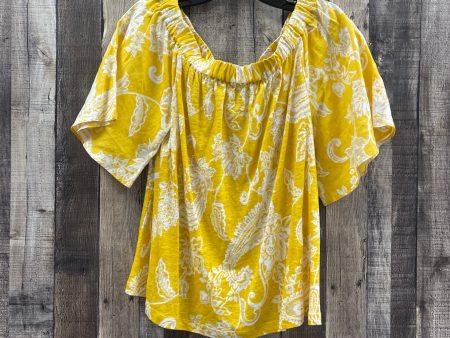 Yellow Top Short Sleeve Chicos, Size S For Discount