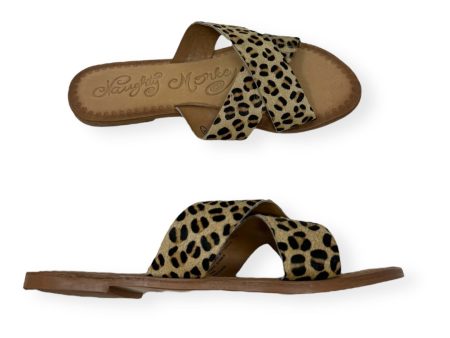 Animal Print Sandals Flats Naughty Monkey, Size 8.5 Online Hot Sale