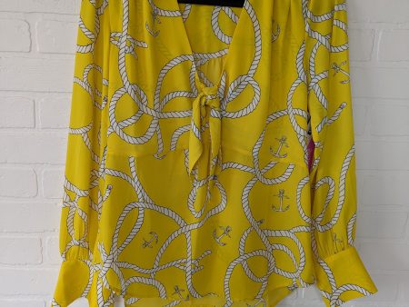 Yellow Top Long Sleeve Cabi, Size S Online Sale