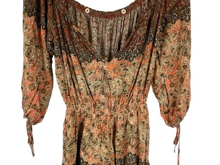 Orange Romper Free People, Size S Cheap