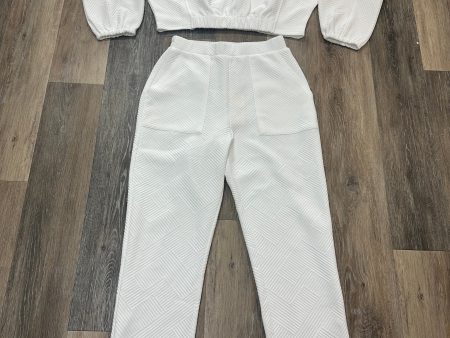 White Lounge Set Pants Allie Rose, Size S Online now