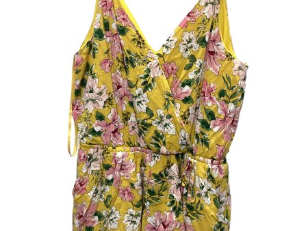 Pink & Yellow Romper One Clothing, Size M For Sale