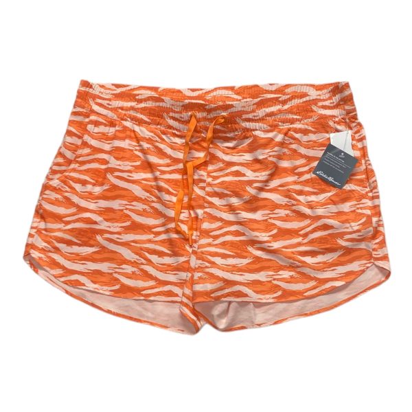 Orange Athletic Shorts Eddie Bauer, Size L Online Sale